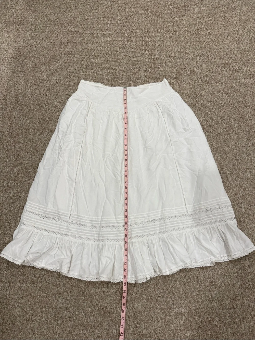 NWT American Eagle Outfitters White Tiered Maxi Skirt Size XL